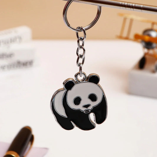 Panda Metal Keychain