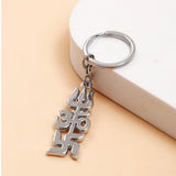 Silver Trishul Om Keychain