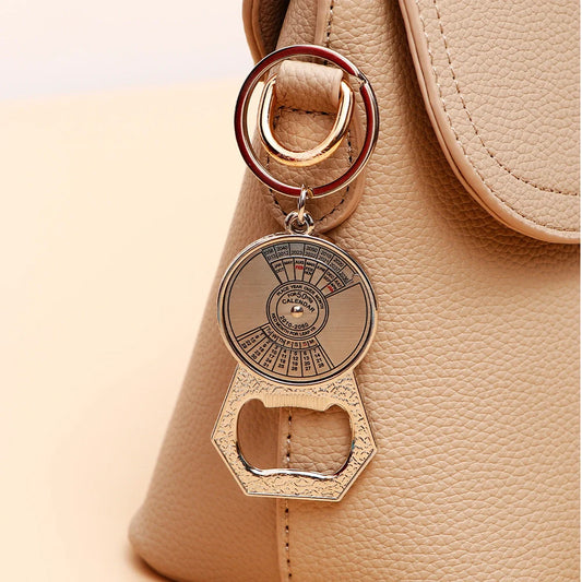 Metal Perpetual Calender Keychain