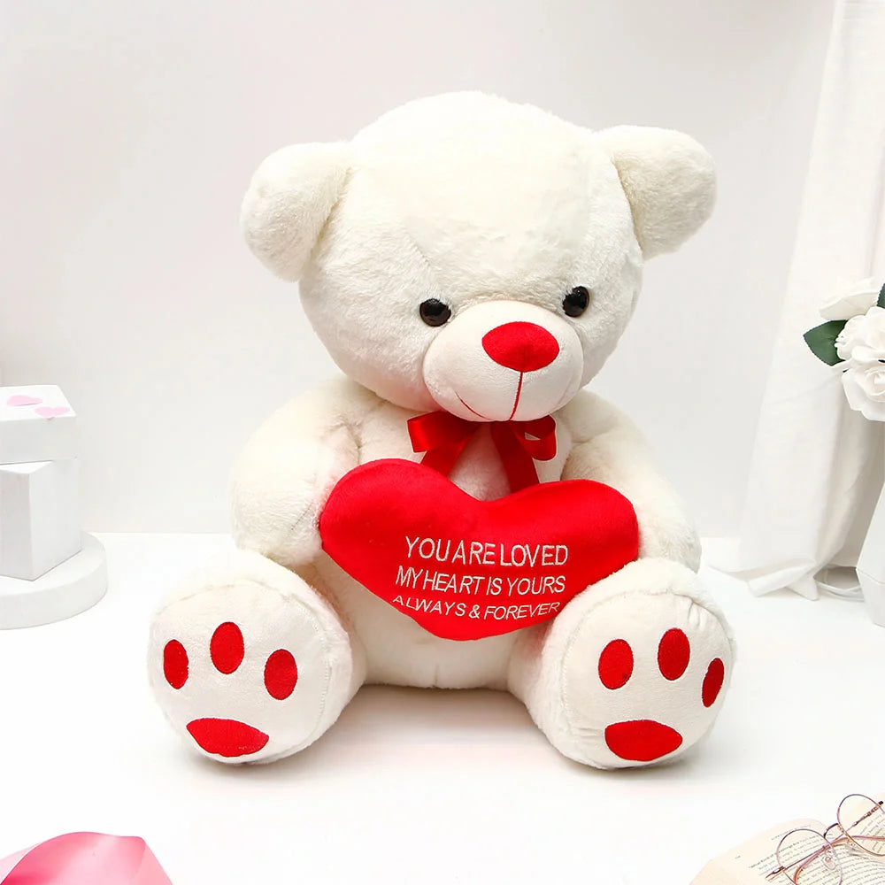 White Sweetheart Teddy Bear