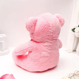 Cuddly Triple Hearts Pink Teddy Bear