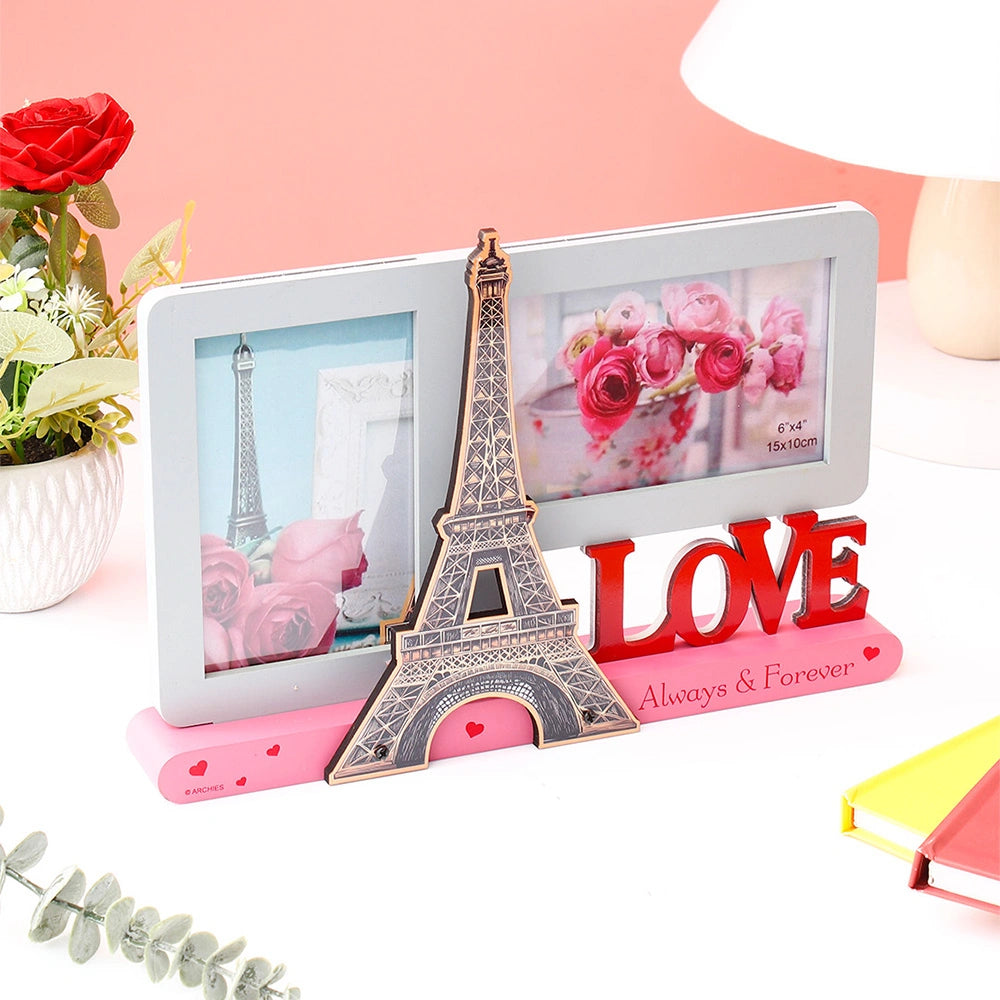 Eiffel Tower Dual Photo Frame
