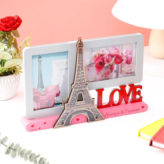 Eiffel Tower Dual Photo Frame