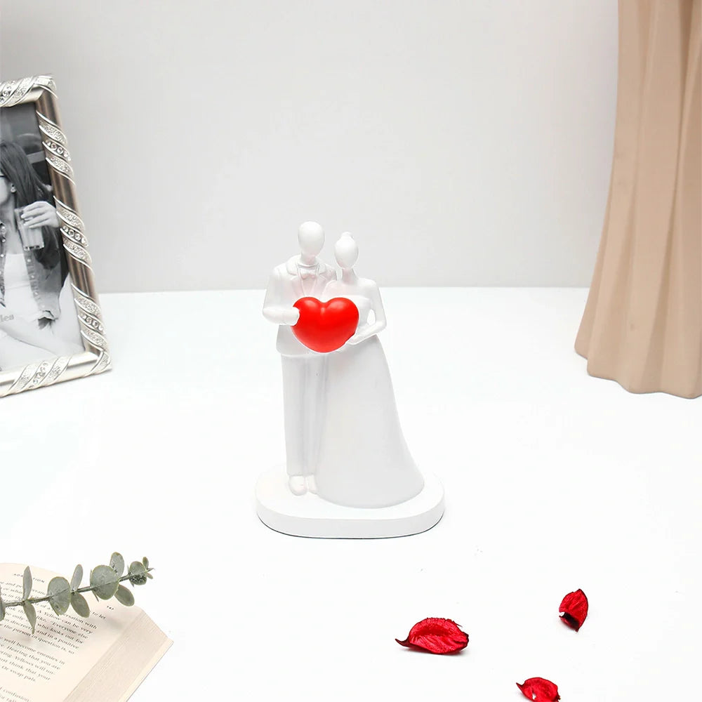 Couple with Heart Couple Figurine Showpiece