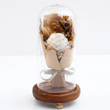 Eternal White Rose & Dried Flower Bouquet