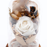 Eternal White Rose & Dried Flower Bouquet
