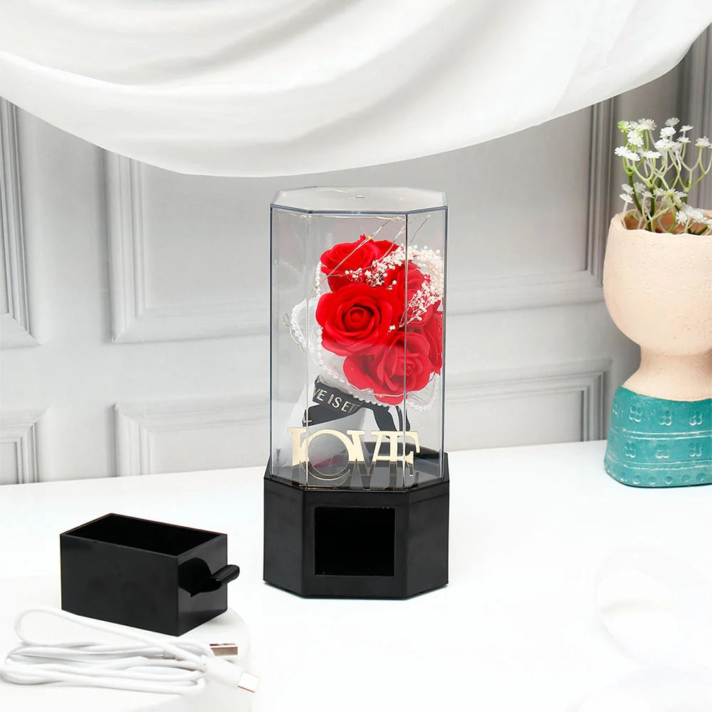 Eternal Love LED Red Rose Bouquet 