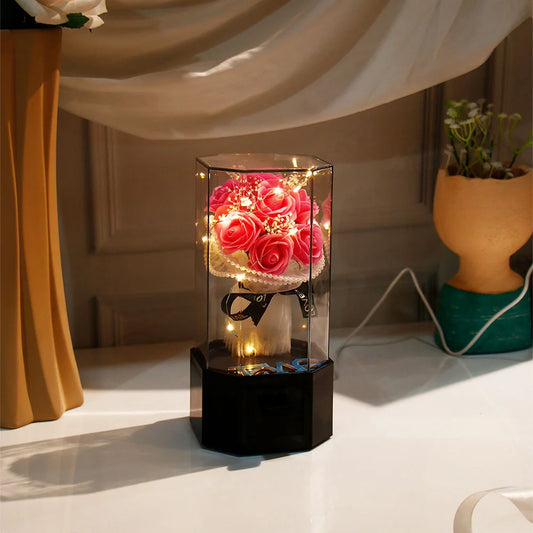 Eternal Love LED Pink Rose Bouquet