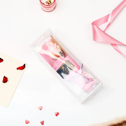 Rose Pink Love Single Rose Artificial Flower Bouquet