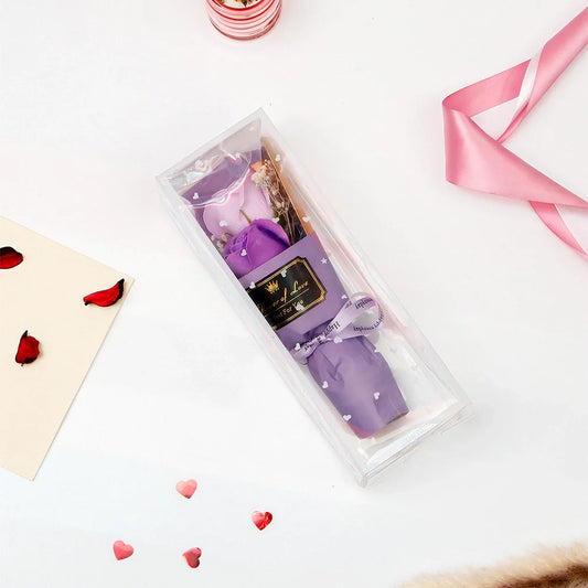 Mauve Magic Single Rose Artificial Flower Bouquet