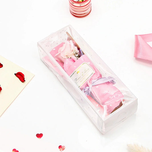 Soft Pink Single Rose Artificial Flower Bouquet