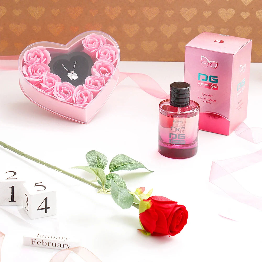 Archies Dream Gals Perfume With Pink Jewellery Box and Rose