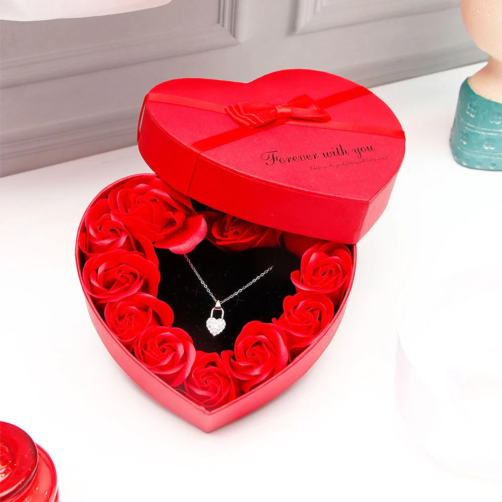 Red Heart Valentines Jewellery Gift Box