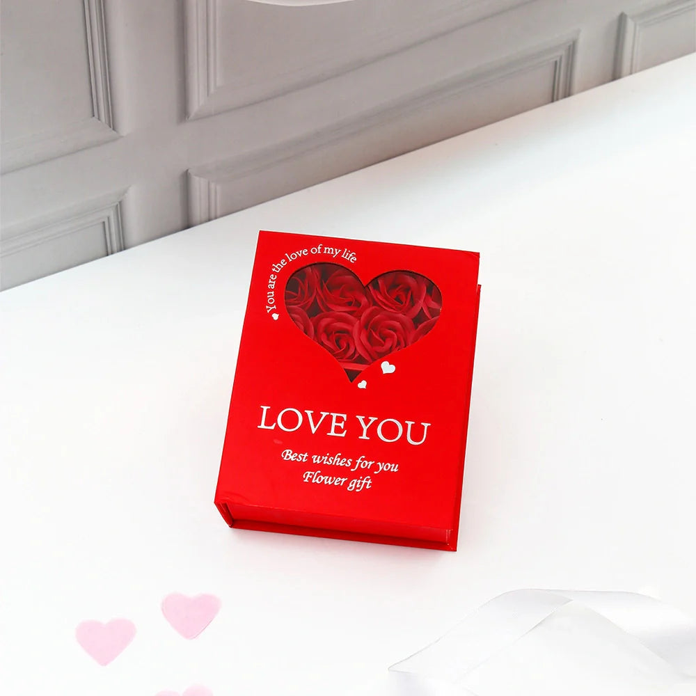 Red Roses Valentines Jewellery Gift Box