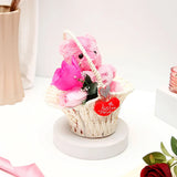 Romantic Pink Teddy Bear Basket of Love