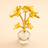 Archies Golden Yellow Crystal Multi-Bloom Figurine