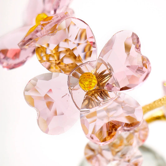 Archies Pink Crystal Multi-Bloom Figurine