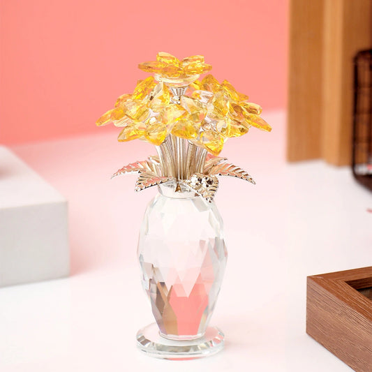 Archies Yellow Crystal Sunflower Bouquet Figurine 