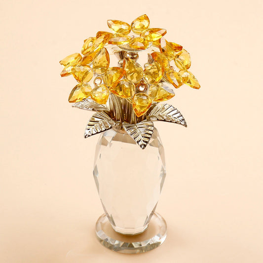 Archies Yellow Crystal Sunflower Bouquet Figurine