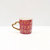 XOXO Pink Love Handle Mug