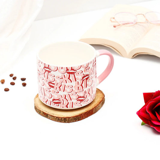Kisses White Ceramic Big Mug