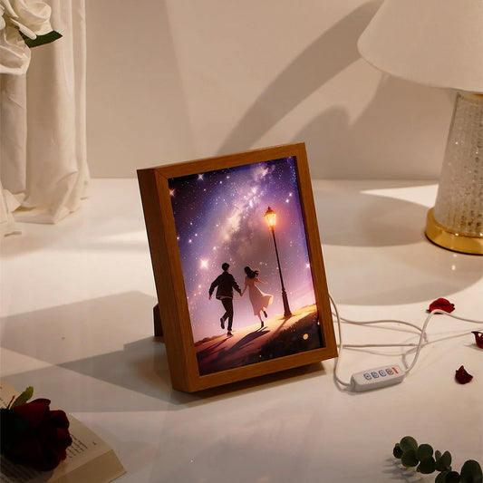 Romantic Nightscape LED Wooden Shadow Box Frame