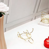 Coral Artificial Flower Pot In Golden Bicycle