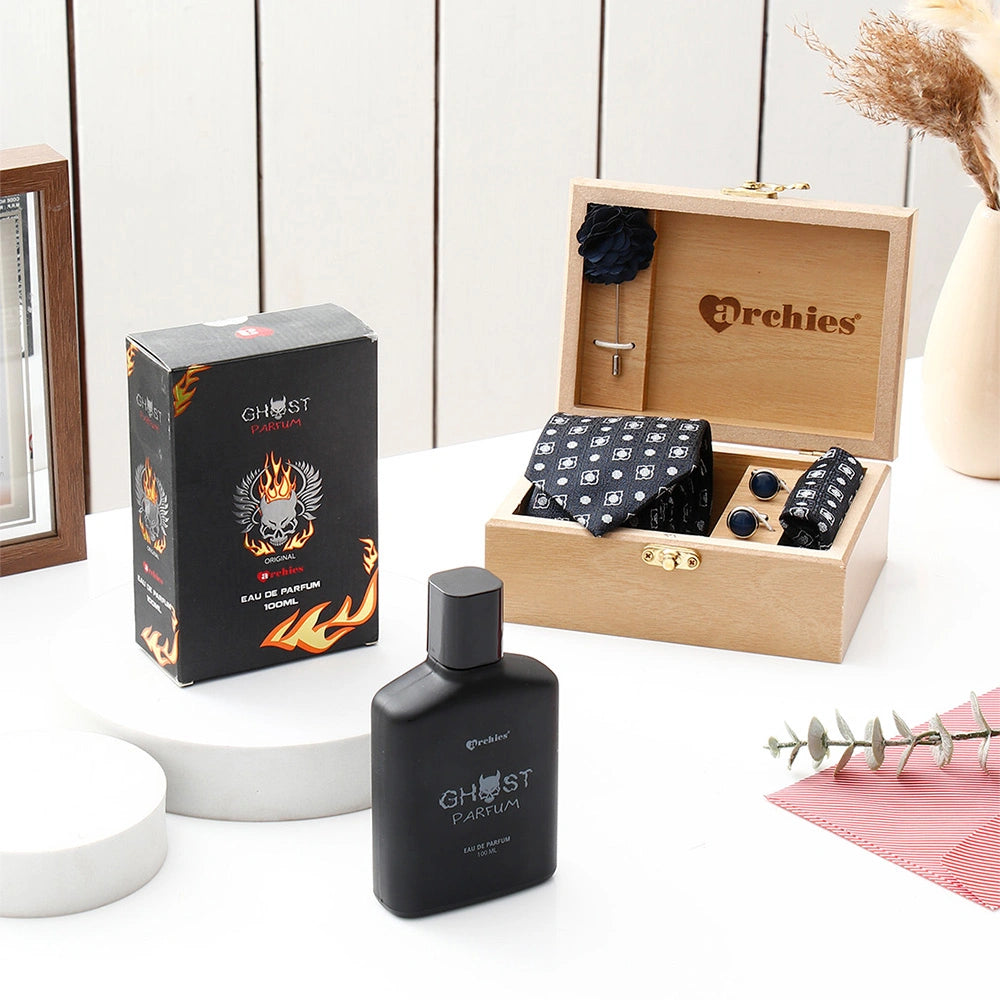 Black Tie Set With Archies Ghost Perfume