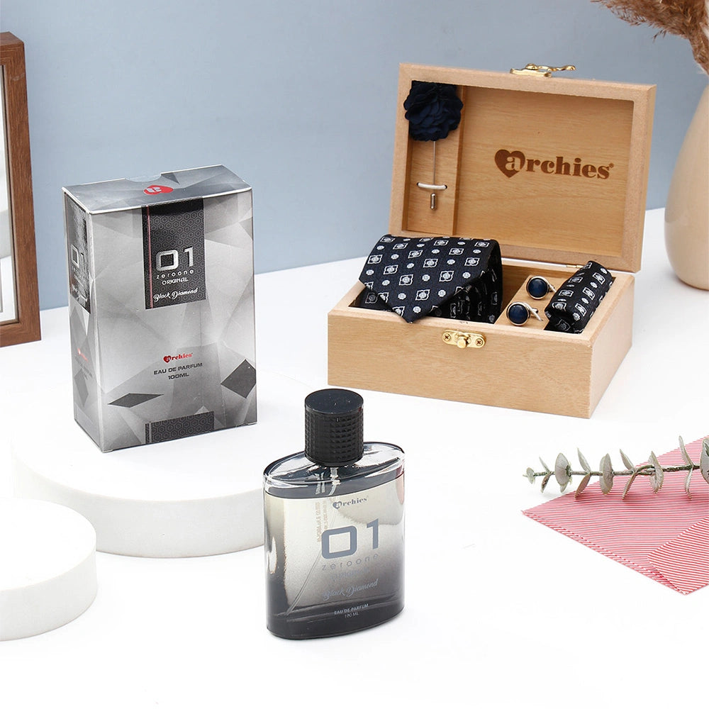 Black Tie Set With Archies Black Diamond Perfume