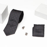 Midnight Black Tie Set With IKYK Tuscan Leather