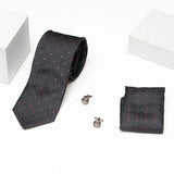 Premium Men's Tie Gift Set in Wooden Box - Black