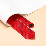 Premium Men's Tie Gift Set in Wooden Box - Red