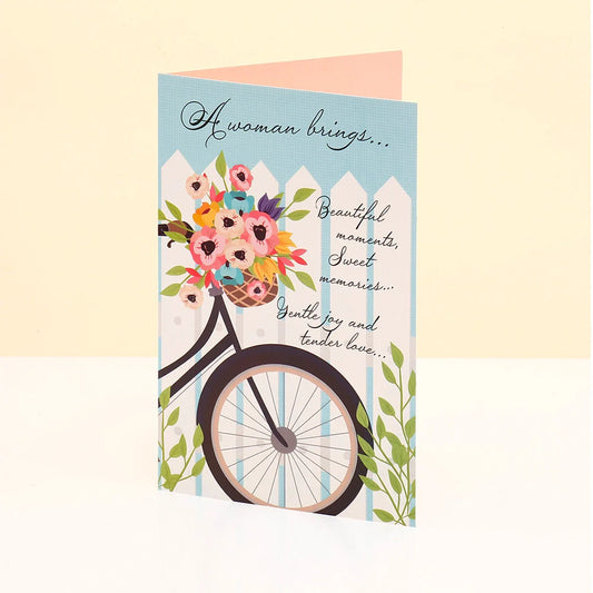 Beautiful Women's Day Greeting Card With Teddy