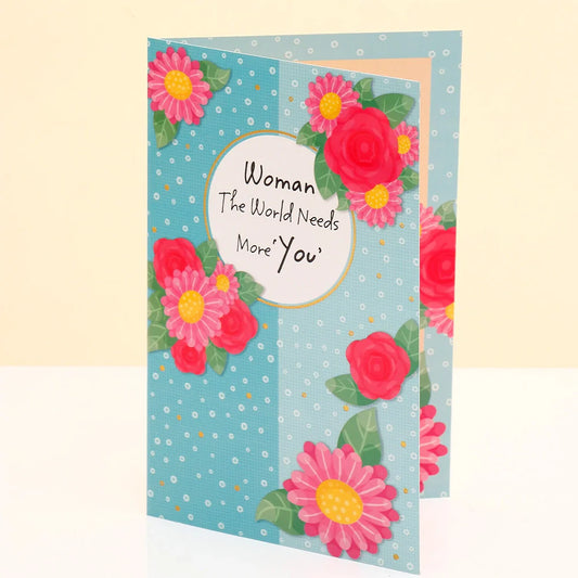 The World Needs You Women's Day Greeting Card With Bracelet