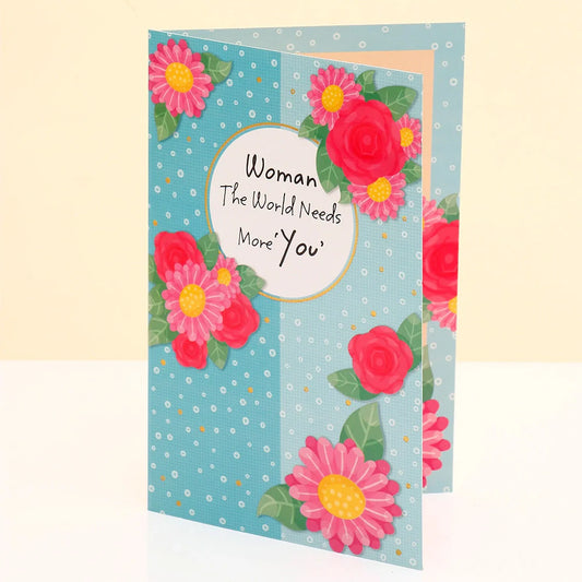 Pack Of 6 The World Needs You Women's Day Greeting Card