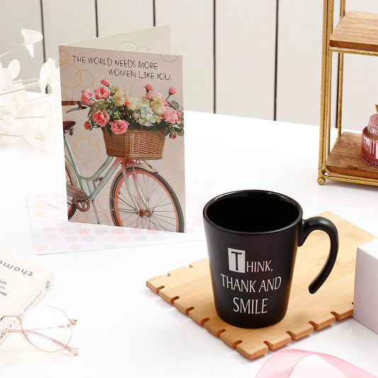 Beautiful Women's Day Greeting Card With Mug