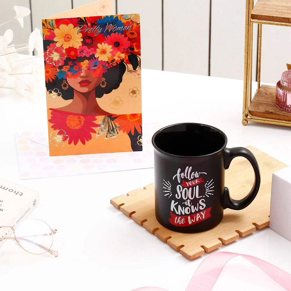 Beautiful Women's Day Greeting Card With Mug