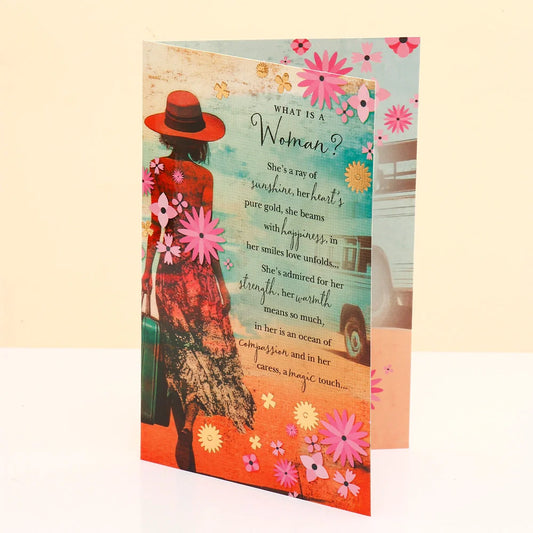 What Is A Women Women's Day Greeting Card With Chocolate