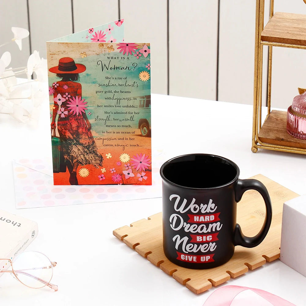 Beautiful Women's Day Greeting Card With Mug