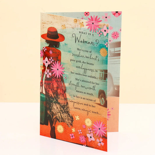 What Is A Women Women's Day Greeting Card With Bracelet