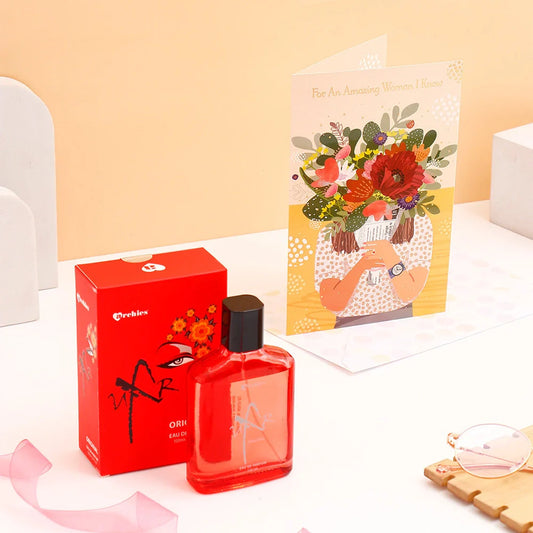 Wonderful Women's Day Card With UXR Perfume
