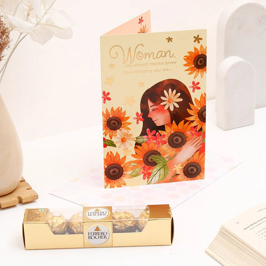 You Are Special Women's Day Greeting Card With Chocolate