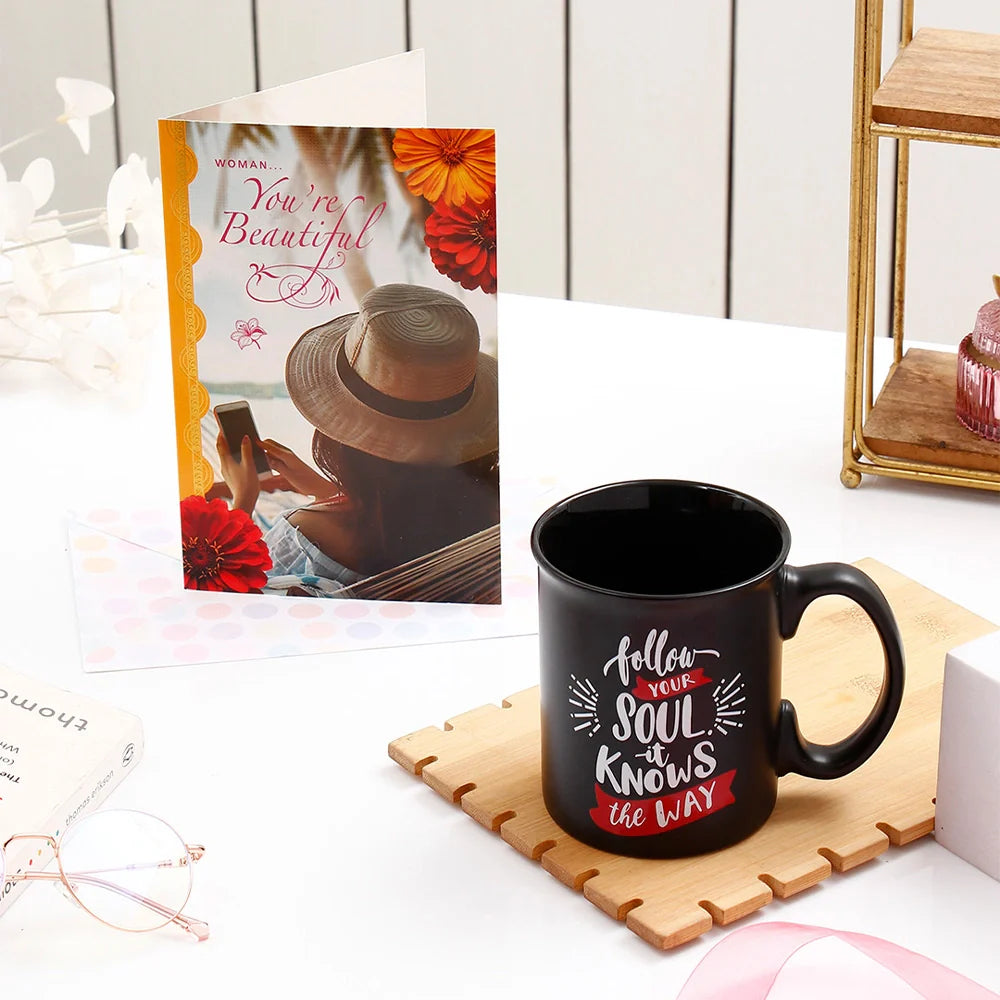 Beautiful Women's Day Greeting Card With Mug