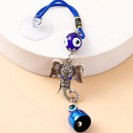 Elephant Evil Eye Hanging With Bells