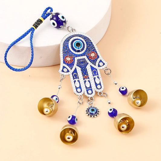 Hamsa Evil Eye Hanging With Bells