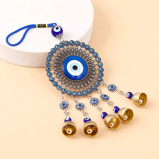 Evil Eye Chakra Wall Hanging With Bells