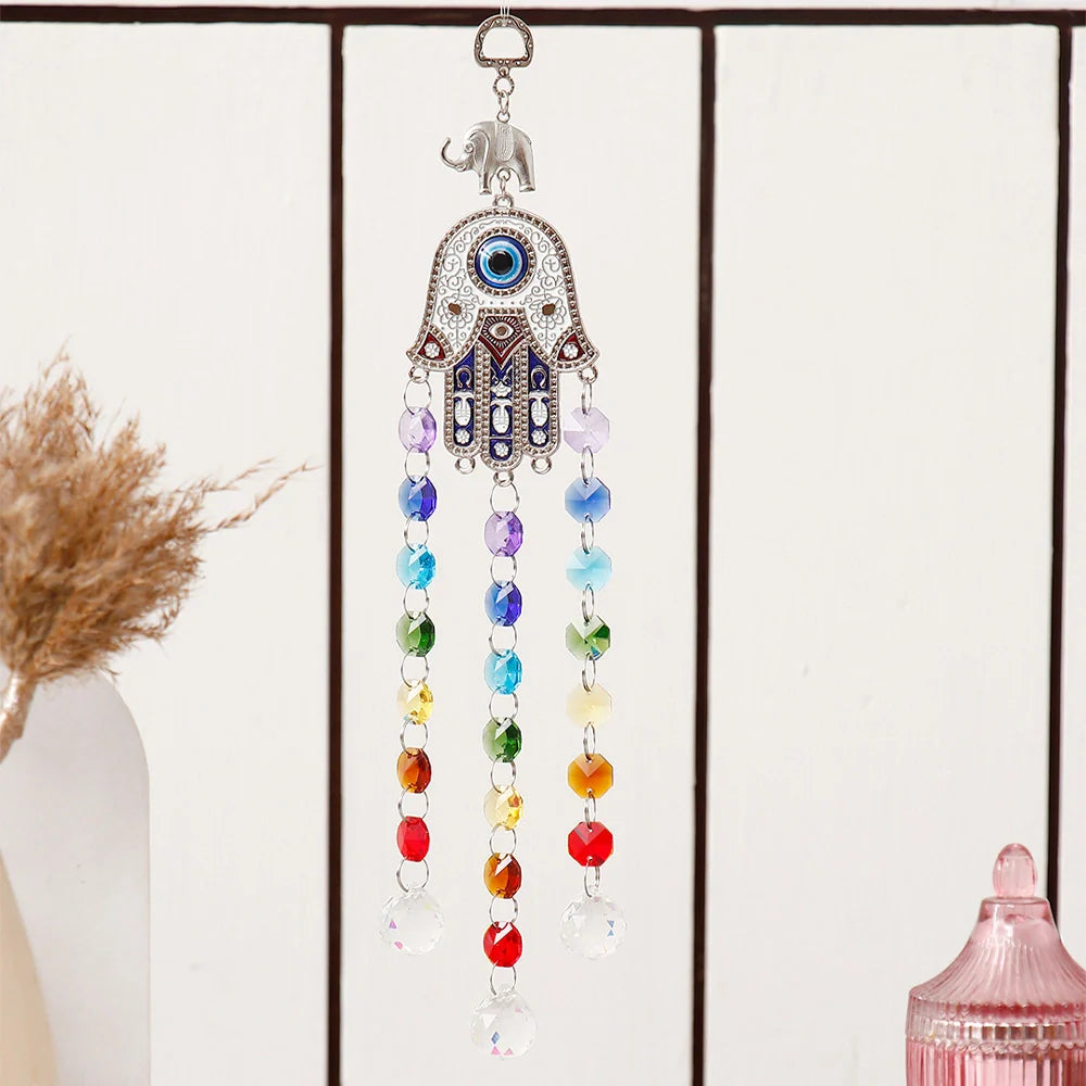 Hamsa Evil Eye Hanging With Elephant wall hanging