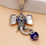 Elephant Face Evil Eye Keychain