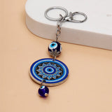 Evil Eye Rangoli Chakra Keychain