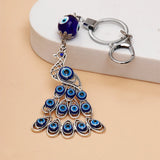Peacock Evil Eye Keychain
